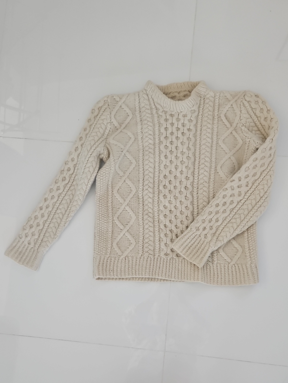 Aran Cable Knit Vintage Irish Wool Fisherman's Sweater